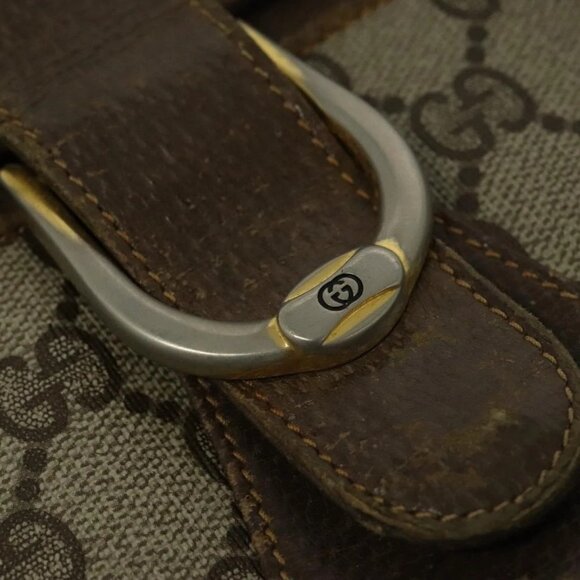 GUCCI GG Supreme Shoulder Bag PVC Beige Gold Auth - Picture 13 of 16